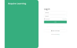 Acquire Learning role-based authentication login screen