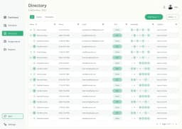 Behavior Span therapist and client directory with role, availability, and location