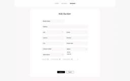 ELEVATE add builder admin screen