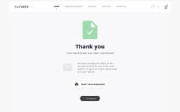 ELEVATE worksheet submission confirmation screen