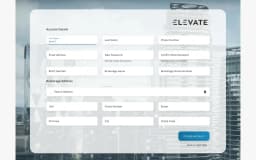 ELEVATE create account screen