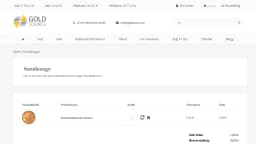GoldSource shopping cart with product, quantity, unit price and order total