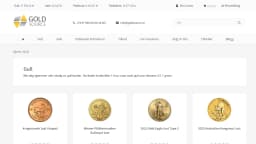 GoldSource gold bullion coin product catalog page