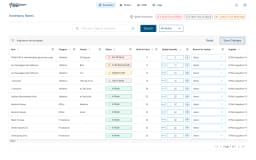 VDO Cardiology inventory item detail with supplier and pricing