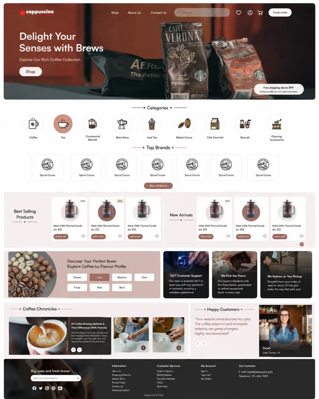 Capporders ecommerce tablet storefront