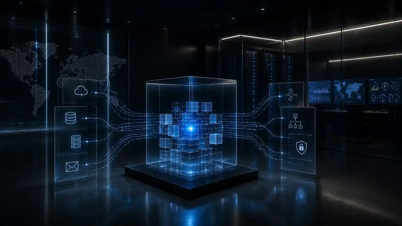 Enterprise engineering workspace with integration and deployment dashboards
