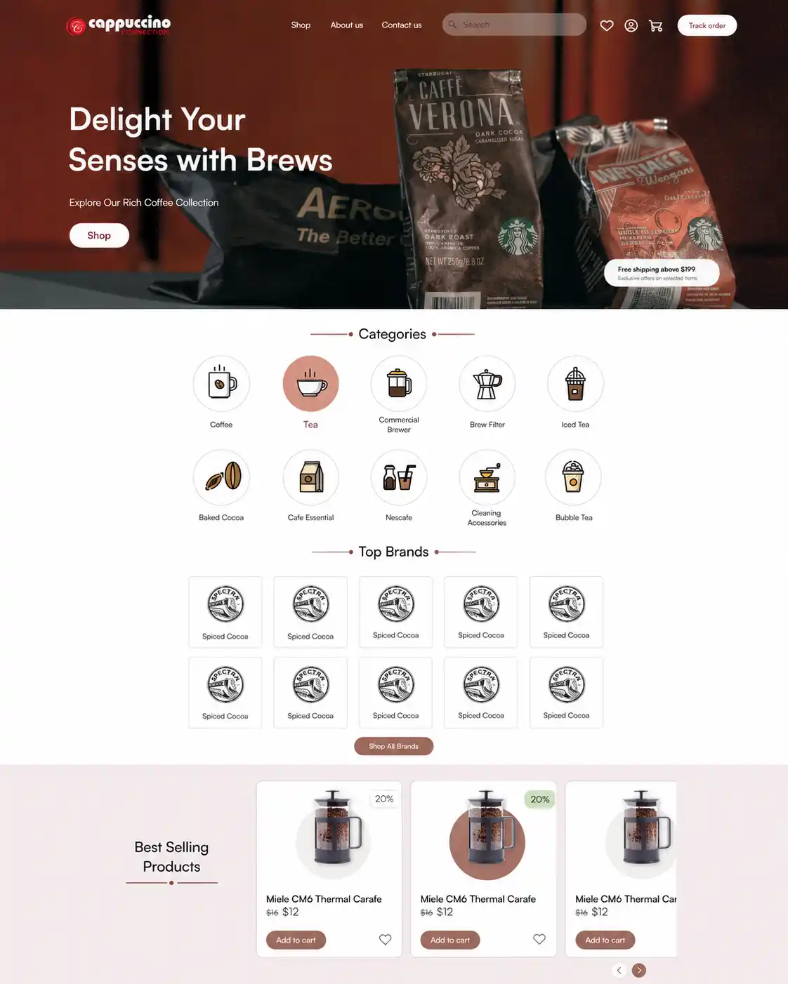 Capporders ecommerce tablet storefront
