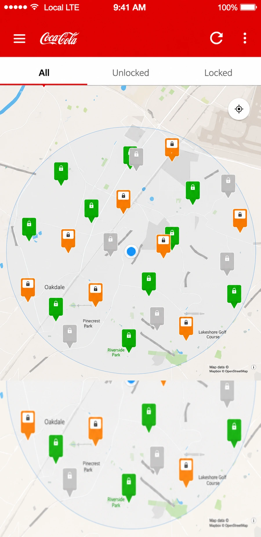 Coca-Cola India cooler tracking field app on mobile