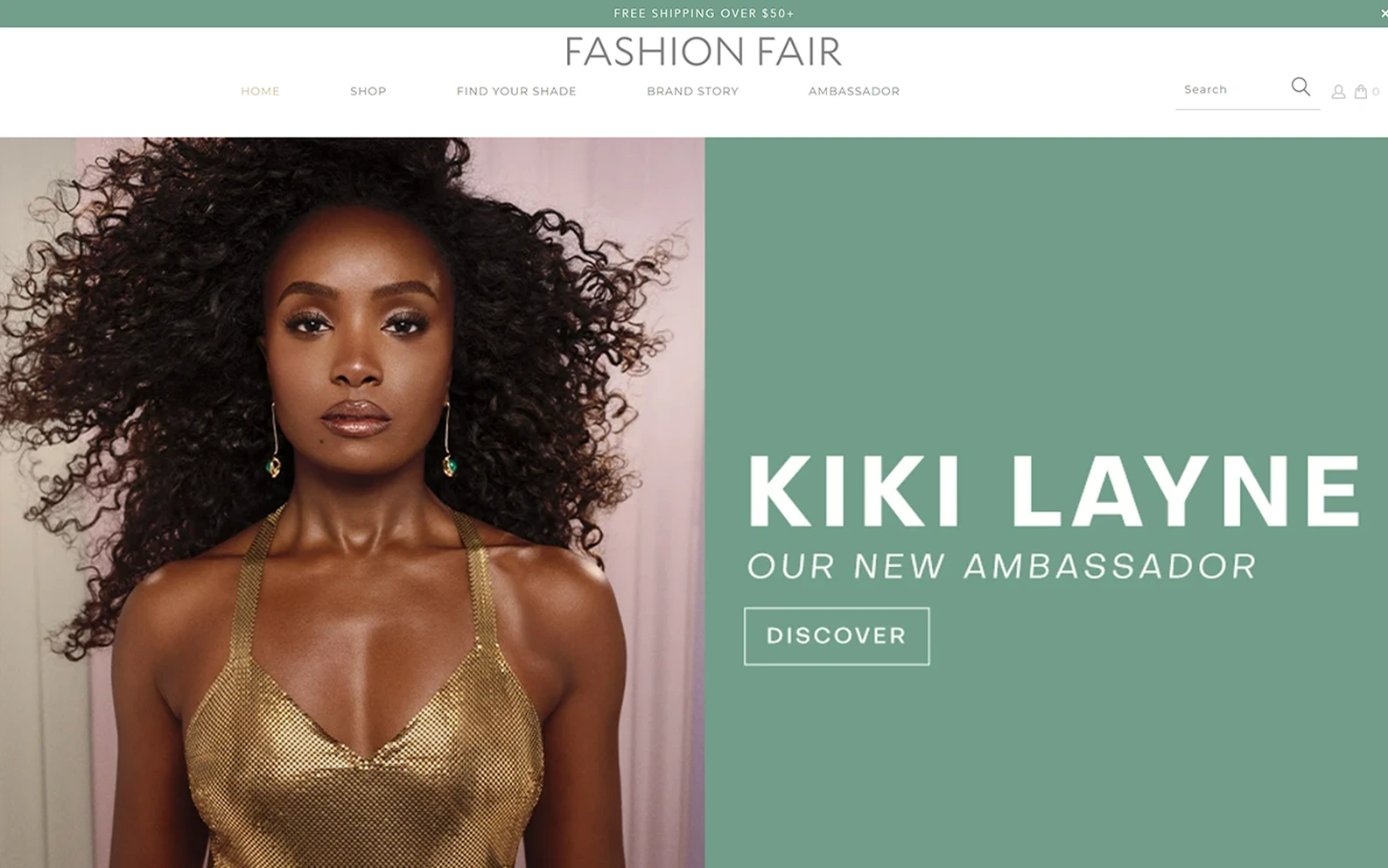 Fashion Fair desktop Shopify ecommerce experience