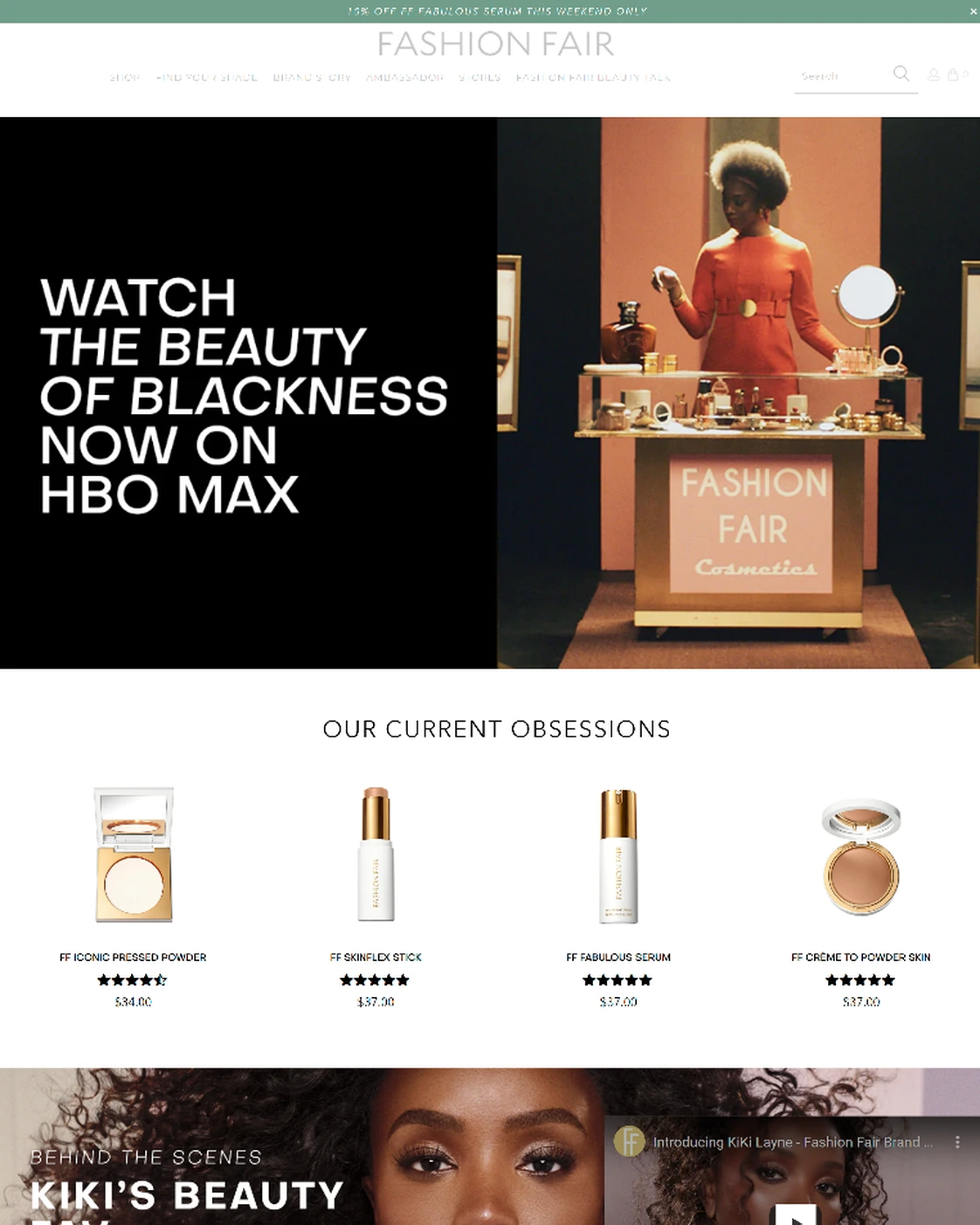Fashion Fair tablet Shopify ecommerce experience